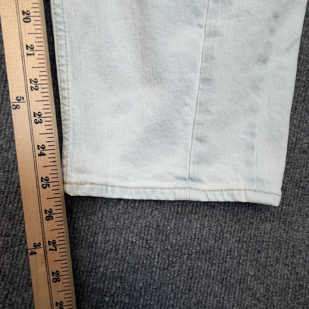 Old Navy High Rise Baggy Barrel Leg Jeans Womens 2 Light‎ Wash Blue Seam Detail